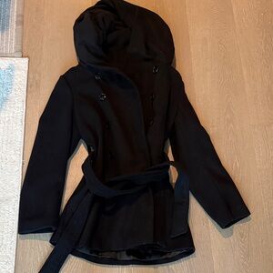 Banana Republic Black Coat with hood